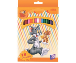 Олівці кольорові Cool for school "Tom and Jerry" 18 кольорів, 2,7мм (TJ02102)