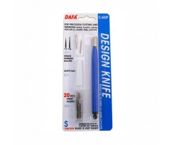 Ніж макетний DAFA С-603Р пластикова ручка 20 змінних лез + 2 насадки (94160C603P)