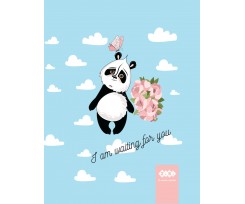 Блокнот Zibi Sweet Panda A5 64 листа клеточка голубой (ZB.12768-14)