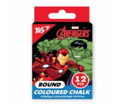 Крейда Yes Marvel.Avengers кругла 12 шт кольорова (400475)