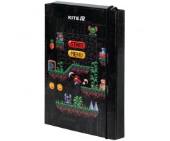 Папка для зошитів Kite Pixel Game В5 на гумці чорна (K25-210-2)