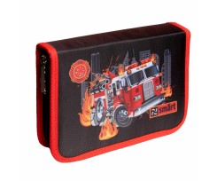 Пенал жесткий Smart Fireman 13х21х4 см черный (533296)