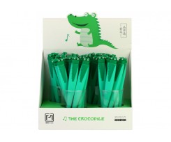 Ручка шариковая Maxi The Crocodile гелевая синяя ассорти (Z17078)