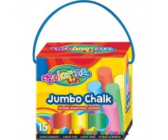 Крейда кольорова Colorino Jumbo 6 кольорів 15 штук асорті (65825PTR)