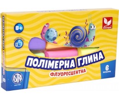 Полимерная глина Школьник флуоресцентная 6 штук ассорти (83911902-UA)