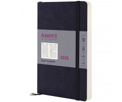 Дневник датированный 2026 Axent Partner Soft Skin 145*210 мм 336 страниц синий (8810-26-02-A)