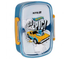 Ланчбокс Kite Hot Wheels 750 мл 18х13.5х6 см голубой (HW25-181)