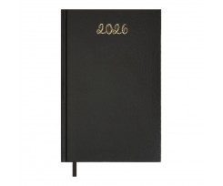 Дневник датированный 2026 Buromax OPTIMAL A5 320 страниц черный (BM.2121-01)