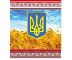 Блокнот Лист Тризуб А5 64 листа клеточка желто-голубой (1В635)