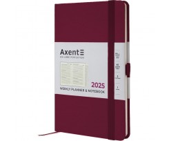 Щотижневик датований 2025 Axent Partner Strong 125x195 мм 192 сторінки винний (8505-25-46-A)