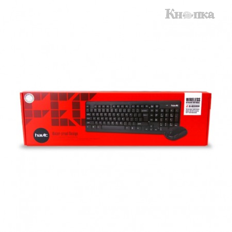 Keyboard+mouse HV-KB553GCM wirelessUSB, black