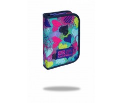 Пенал COOLPACK CLIPPER ONE ZIP AND TWO FLAPS PENCIL CASE HEARTS GRAFFITI 20,5х14х4см (C76145)
