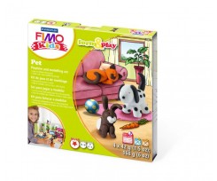 Набір пластики Fimo kids будинокашні улюбльонці 4 кольорів 42 г (8034 02 LZ)