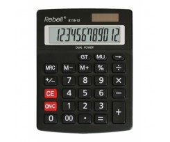 Калькулятор настольный Rebell 137x104x23 мм 12 разрядный черный (8118 12 BX)