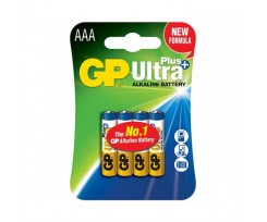 Батарейки GP ULTRA + ALKALINE LR03 AUP AAA 4 штуки упаковка (*27406)