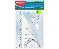 Набір шкільного приладдя Maped Essentials Medium 4 штуки прозорі (MP.242820)