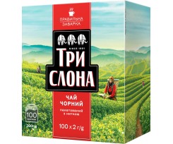 Чай Три слона Черный 100 пакетиков черный (ts.77545)