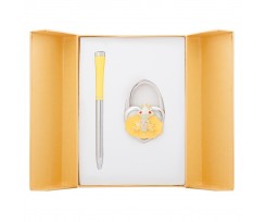Набір подарунковий Langres Fairy Tale ручка кулькова+гачок для сумки жовтий (LS.122027-08)