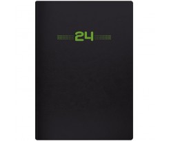 Дневник 2024 Brunnen Стандарт Flex Neo А5 336 страниц черный с салатовым (73-795 71 444)