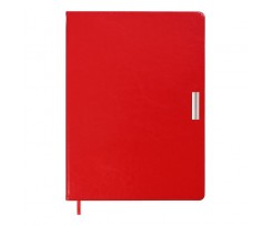 Дневник недатированный Buromax Salerno A4 288 страниц красный линия (BM.2099-05)