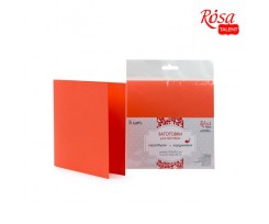 Набір заготовок для листівок ROSA TALENT 5 шт 155х155 мм №13 оранжевий 220 г/м2 (94099064)