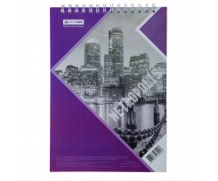 Блокнот Buromax Metropolis А5 48 листов клетка фиолетовый (BM.24545101-07)