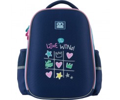 Рюкзак GoPack Education 165M-2 Love wins! 38x28x13 см 15 л синій (GO23-165M-2)