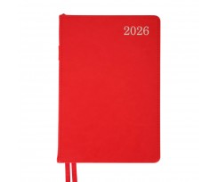 Дневник датированный 2026 Leo Planner City A5 368 страниц красный (252666)