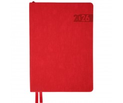 Дневник датированный 2026 Leo Planner Boss A5 368 страниц красный (252636)