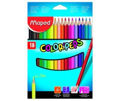 Олівці кольорові Maped Color Рeps Classic 2.9 мм 18 кольорів асорті (MP.183218)