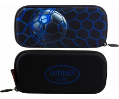 Пенал шкільний Winner One 22.5х4х10.5 см чорний (P-219)