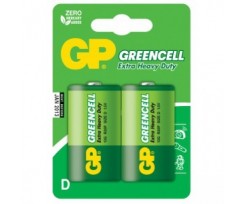 Батарейки GP GREENCELL 1.5V R20 D 2 штуки упаковка (*57371)