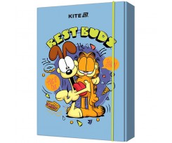 Папка для зошитів Kite Garfield В5 на гумці блакитна (GF25-210)