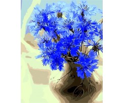 Картина по номерам ZiBi Art Line Небесные васильки 40х50 см (ZB.64123)