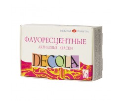 Набір акрилових фарб для декору Decola флуоресцентний 6 кольорів 20 мл (52241010)