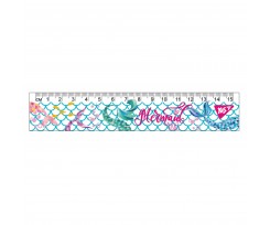 Линейка Yes Mermaid 15 см прозрачная (370556)