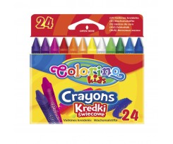 Олівці воскові кольорові Colorino 24 штук асорті (13895PTR)