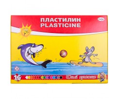 Пластилін Гамма Юний художник + стек 224 г 16 кольорів (280046)
