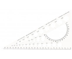 Треугольник Economix 25 см прозрачный (E81323)