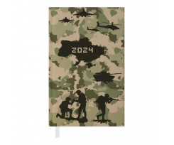Щотижневик датований Buromax Heroes 2024 85х153 мм 128 сторінок оливковий (BM.2880-36)