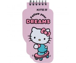 Блокнот на спіралі Kite Hello Kitty 60х170 мм 50 аркушів нелінований (HK22-465)
