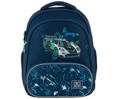 Каркасный рюкзак GoPack Education Racing Car 38x28x15 см 16 л синий (GO24-597M-7)