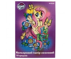 Папір кольоровий неоновий Kite My Little Pony, 10 аркушів, А4, 80 г/м2 (LP19-252)
