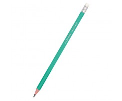 Олівець чорнографітний Economix з гумкою 2 мм зелений (E11317)