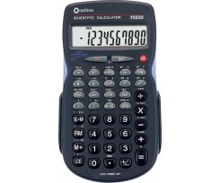 Калькулятор инженерный Optima 135х76х16 мм 8+2 разрядный черный пластик (O75523)