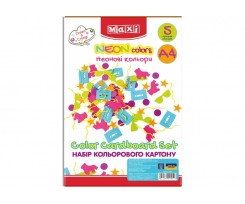 Картон Maxi Неон А4 5 аркушів асорті (MX21051)