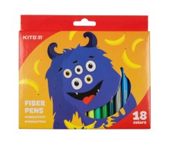 Фломастери Kite Jolliers 1-2мм, 18 кольорів (K19-043)