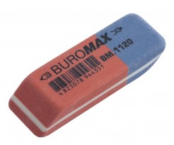 Гумка Buromax 42x14x8 мм 80 штук синій-червоний (BM.1120)