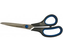 Ножницы Economix 20 см пластиковые ручки с резиновыми вставками (E40403)