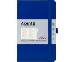 Щотижневик датований Axent Partner Strong 2022 А5- 96 аркушів синій (8505-22-38-A)